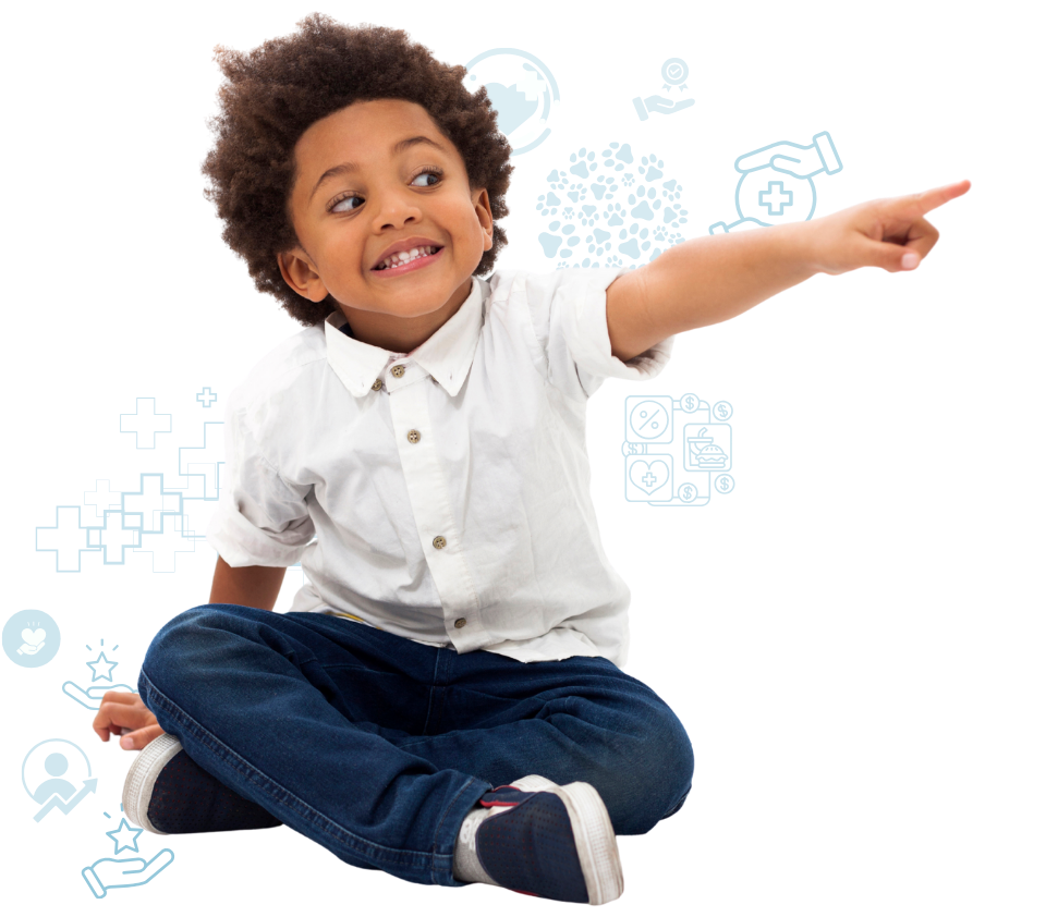 multicare-mulher-apontando-plano-familiar-beneficios